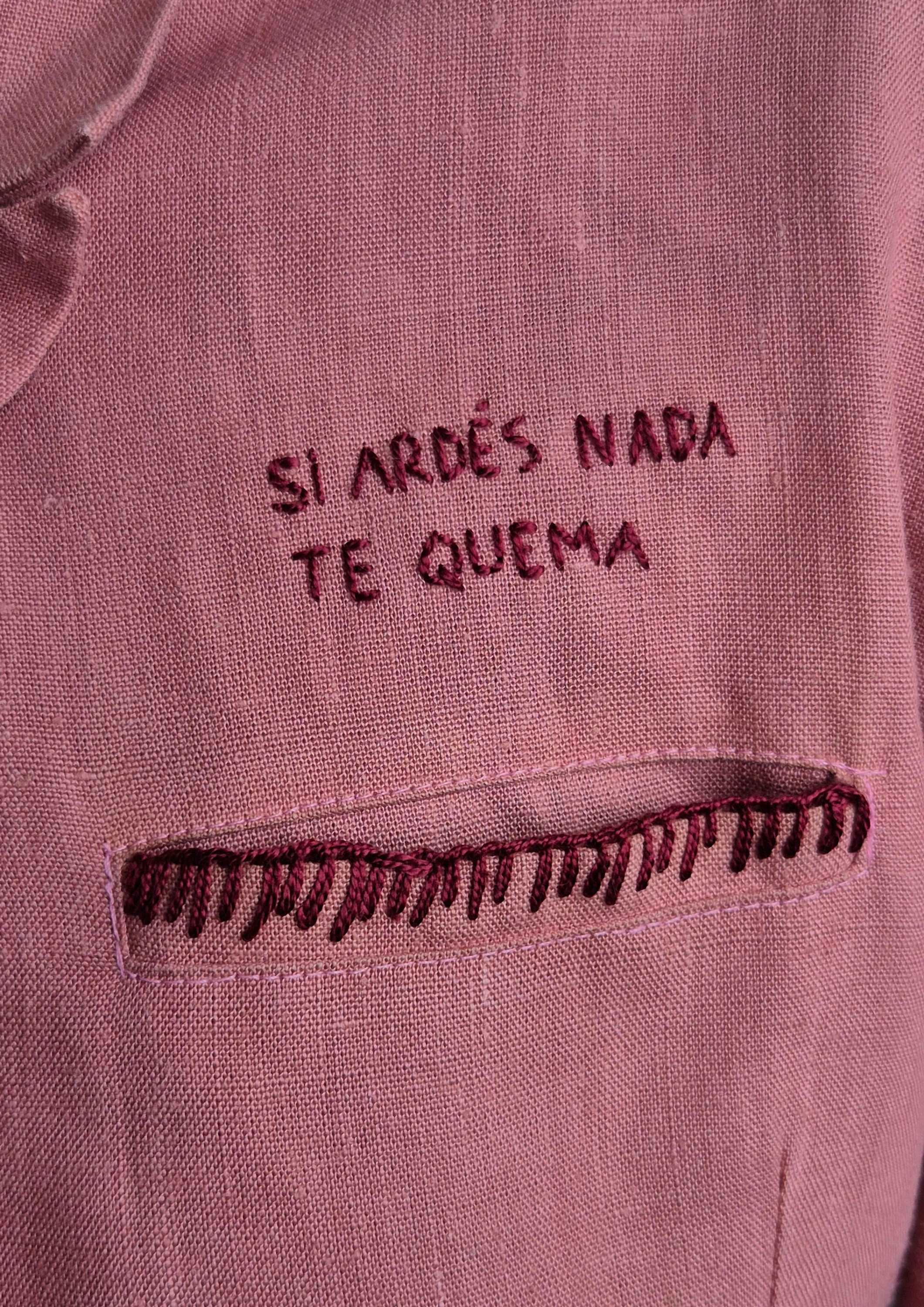 Casaco Linho Rosa "Si ardés" (P)