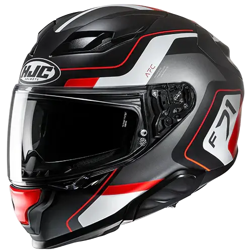 CASCO MOTO INTEGRALE HJC F 71 ARCAM NEROOPACO BIANCO ROSSO