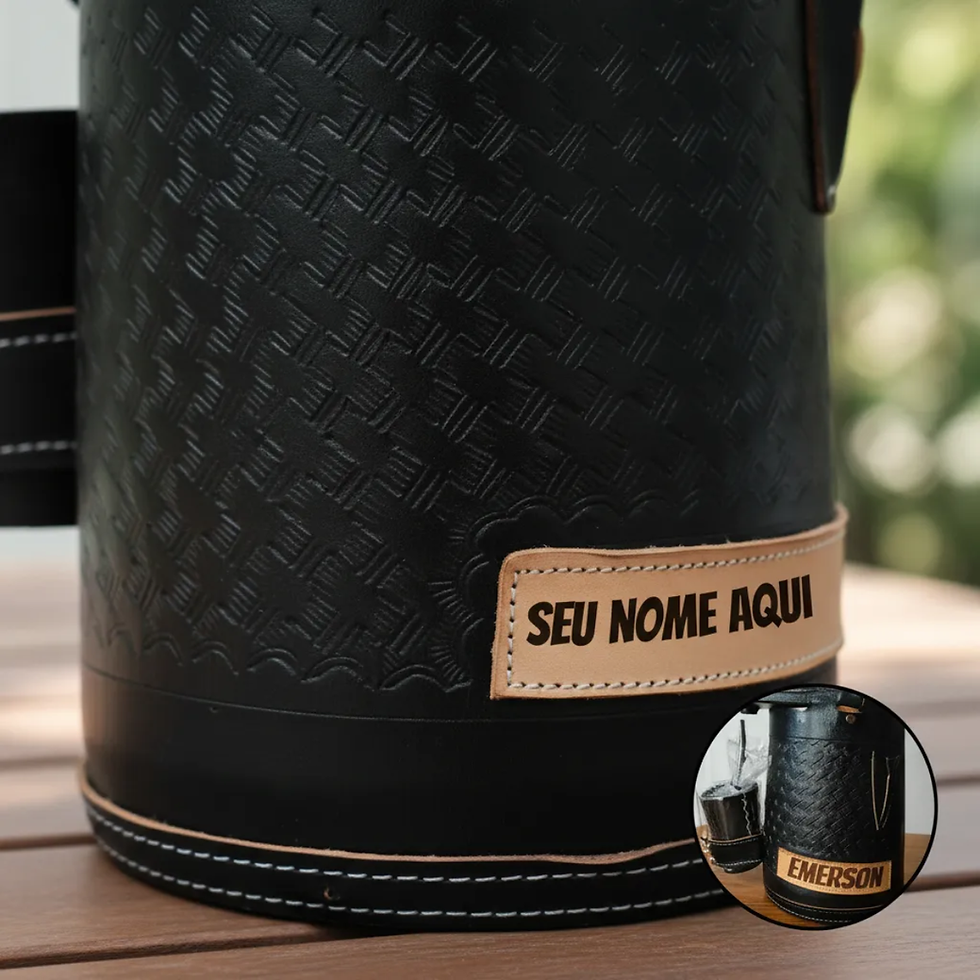 Miniatura: Kit Termico Nox 2.5 Litros Mateyna Terere Couro Black Premium Personalizado