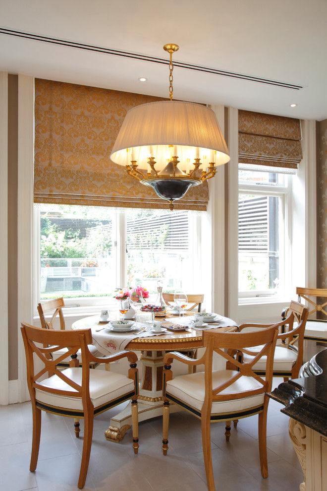 A modern living room with large windows featuring stylish woven shades