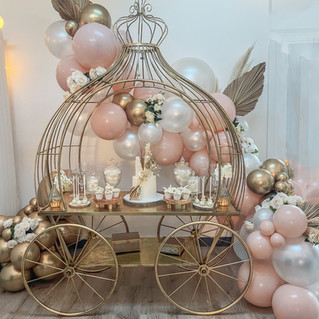 carrosse cendrillon - table mariage - anniversaire princesse - baptême