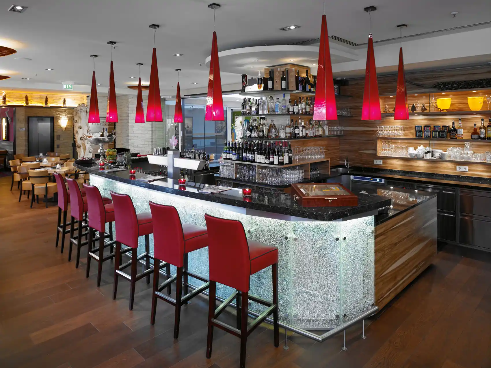 Die Gletscherbar im Obergeschoss des Ontario Steakhouse