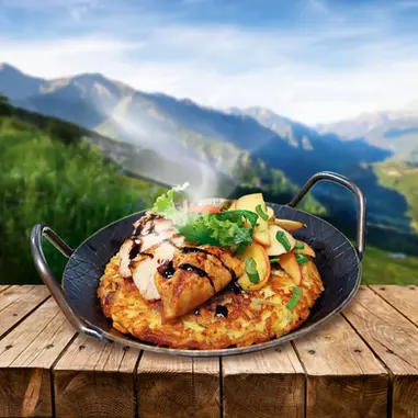Schweizer Küche, Restaurants in Dresden, Essen gehen in Dresden, Trinken gehen in Dresden, edelweiss Alpenrestaurant Dresden, Rösti essen