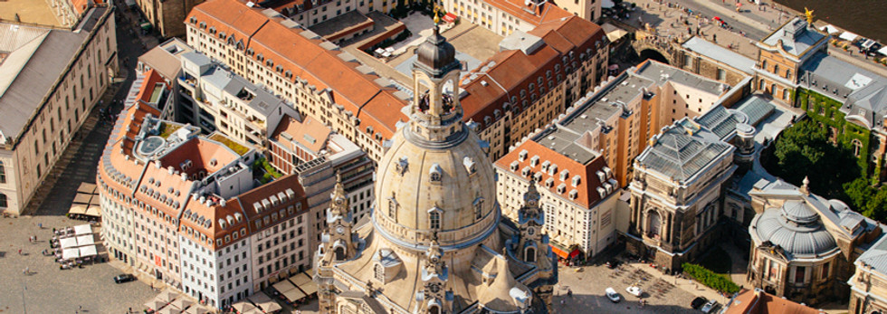 Blick auf die Frauenkirche von oben