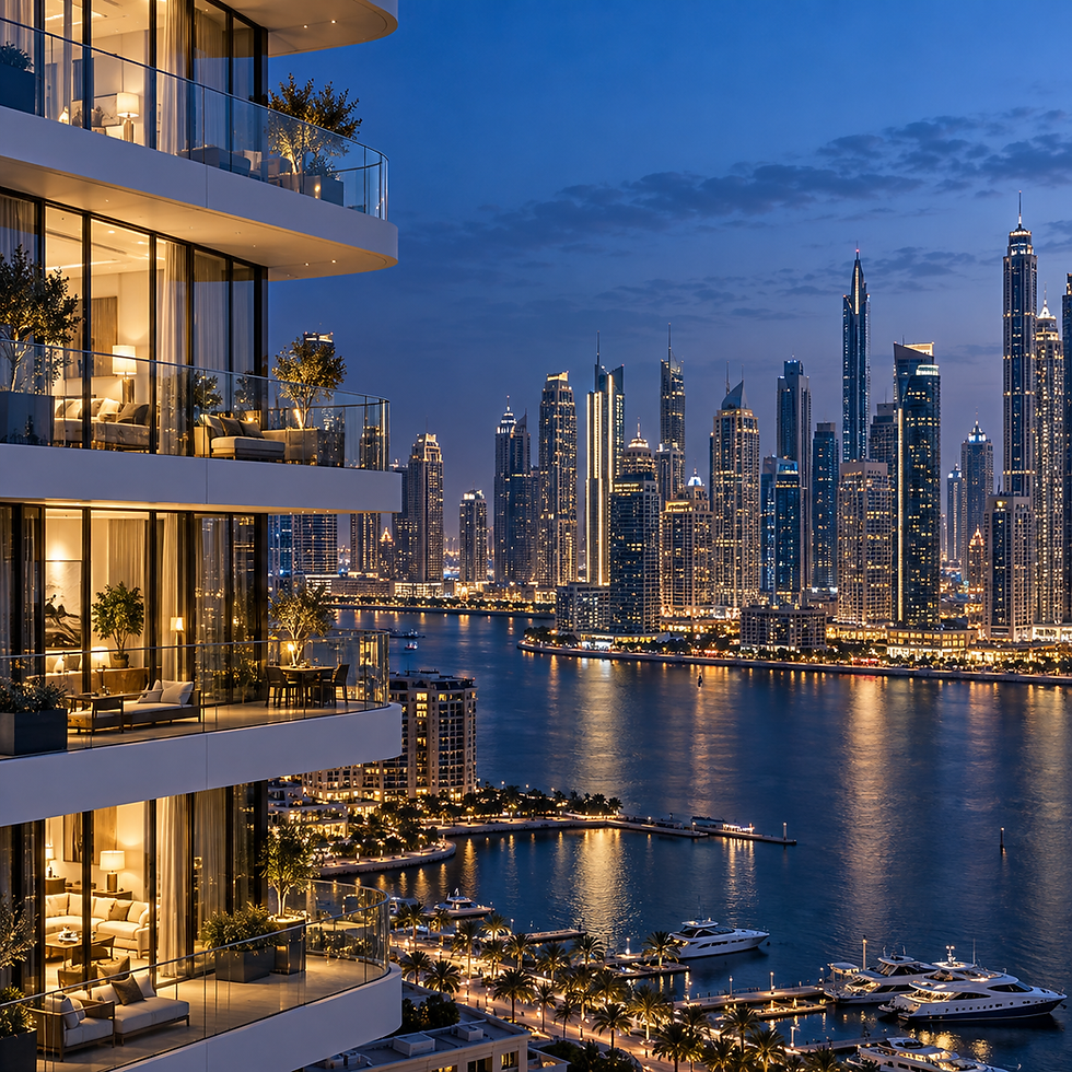Desarrollo inmobiliario en Cancún con vista nocturna