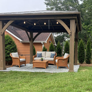 Gazebo in a lawn.