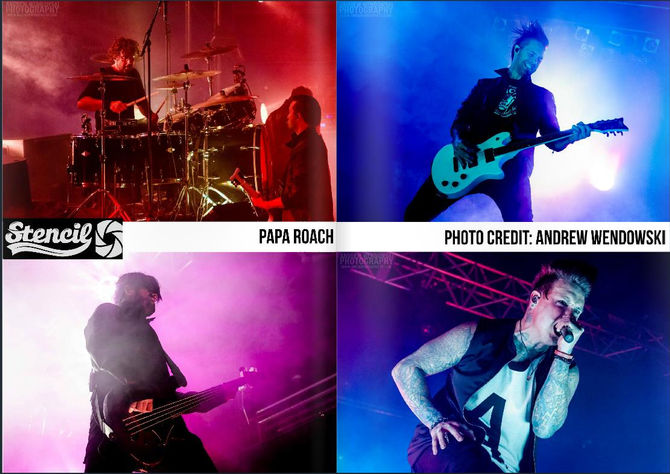 PUBLISHED: Papa Roach Photos in Stencil Magazine (UK)