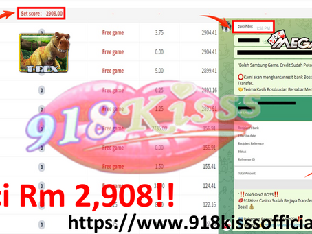 Mega888 Sedang Bayar Member Dapat Cuci Rm 2,908 ! Game "T-Rex" !! Cepat Pm Kami Dapat ID Ong2 !!