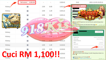 Taniah Member Dapat Cuci Rm 1,100 Lagi !! Game "Victory" !! Game Pussy888 Sedang Longgar !!