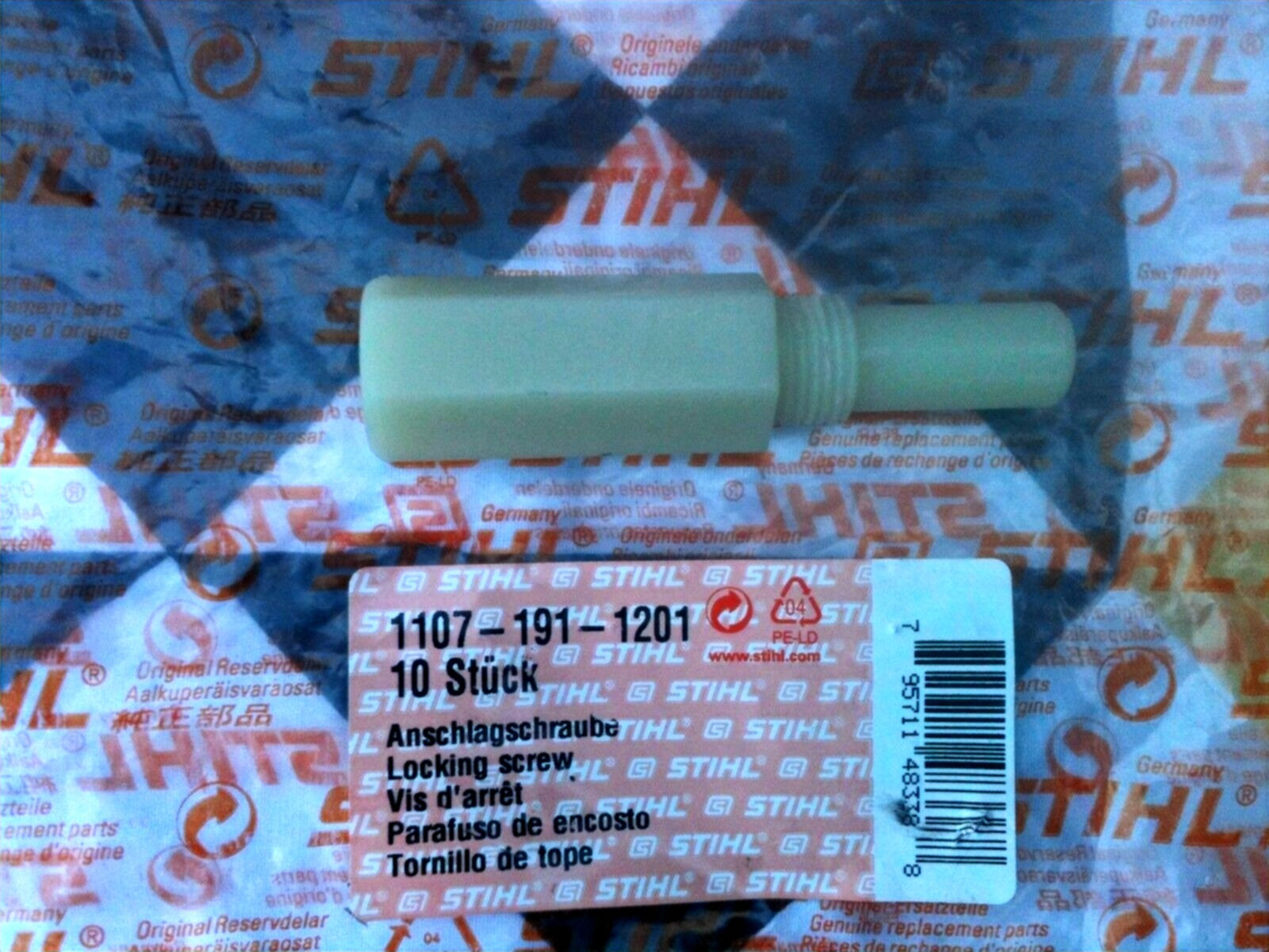 STIHL Straight (Inline) Piston Stop Special Tool # 1107 191 1201