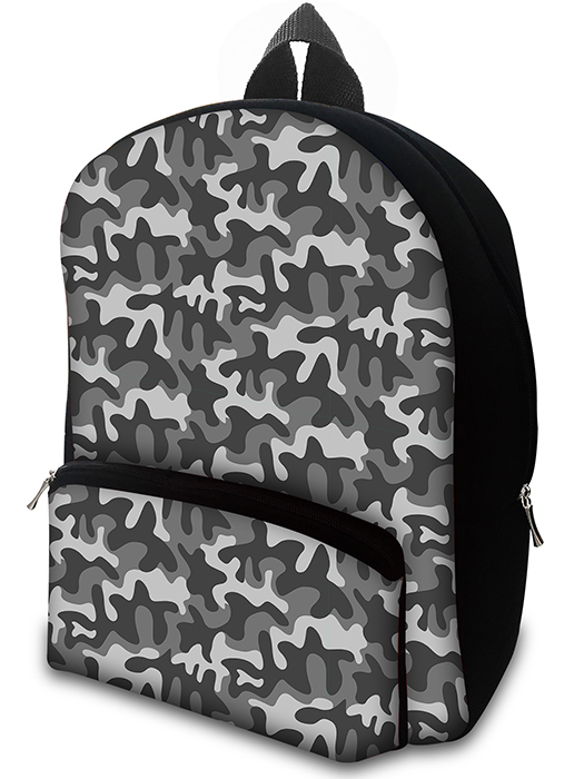 Mochila em Neoprene Camuflado Cinza
