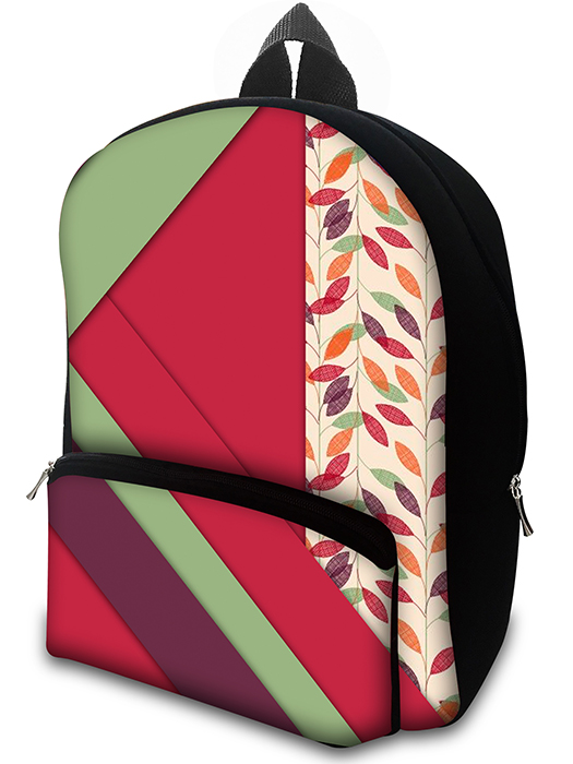 Mochila em Neoprene Folhas Listras