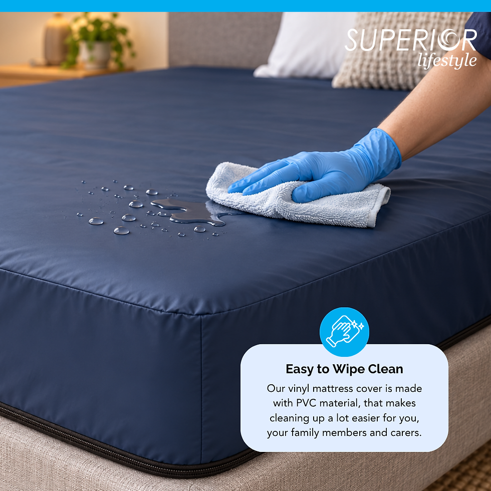 wipe clean waterproof mattress cover for incontinence spills and accidents preventing damage to mattress