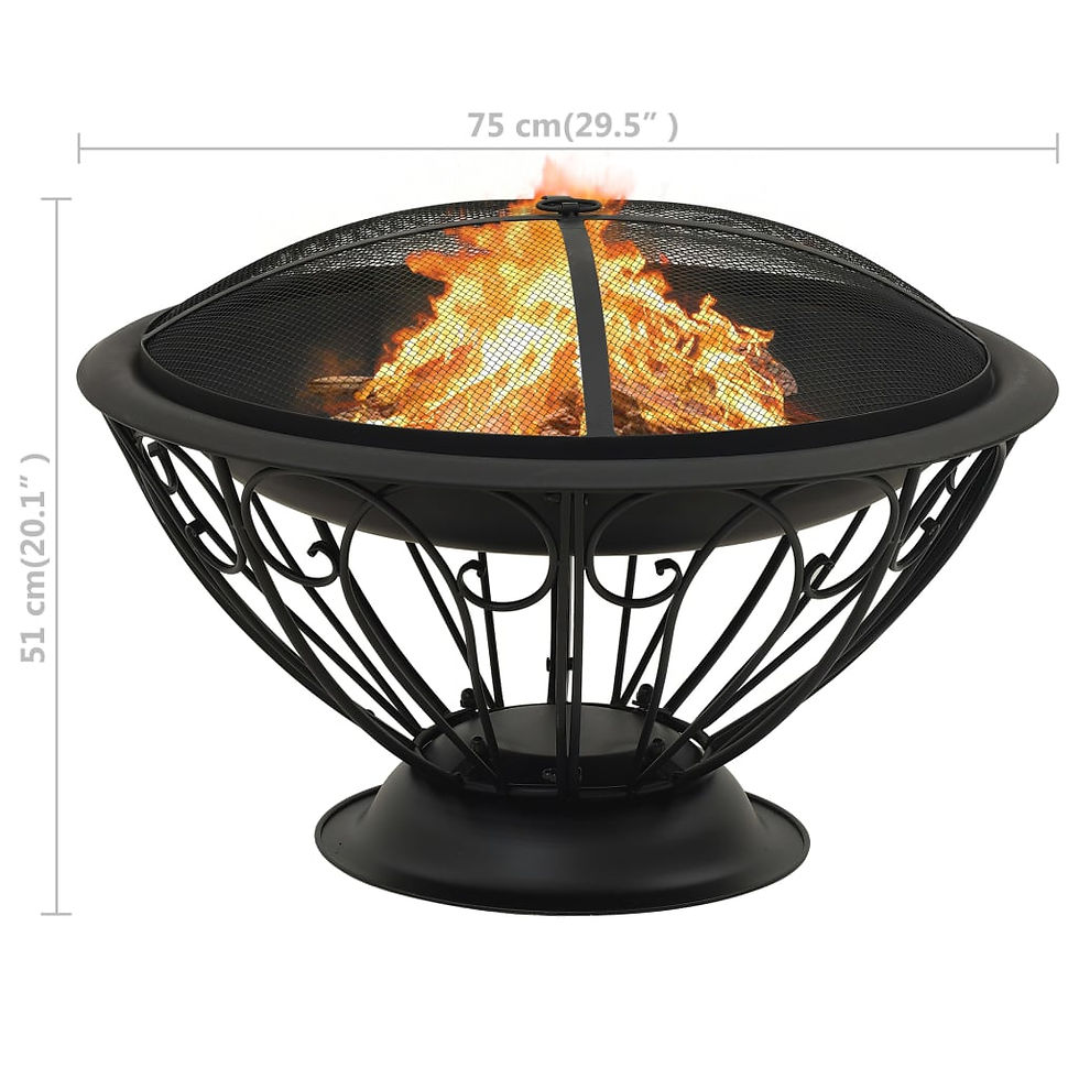 Thumbnail: Fire Pit with Poker 75 cm Steel