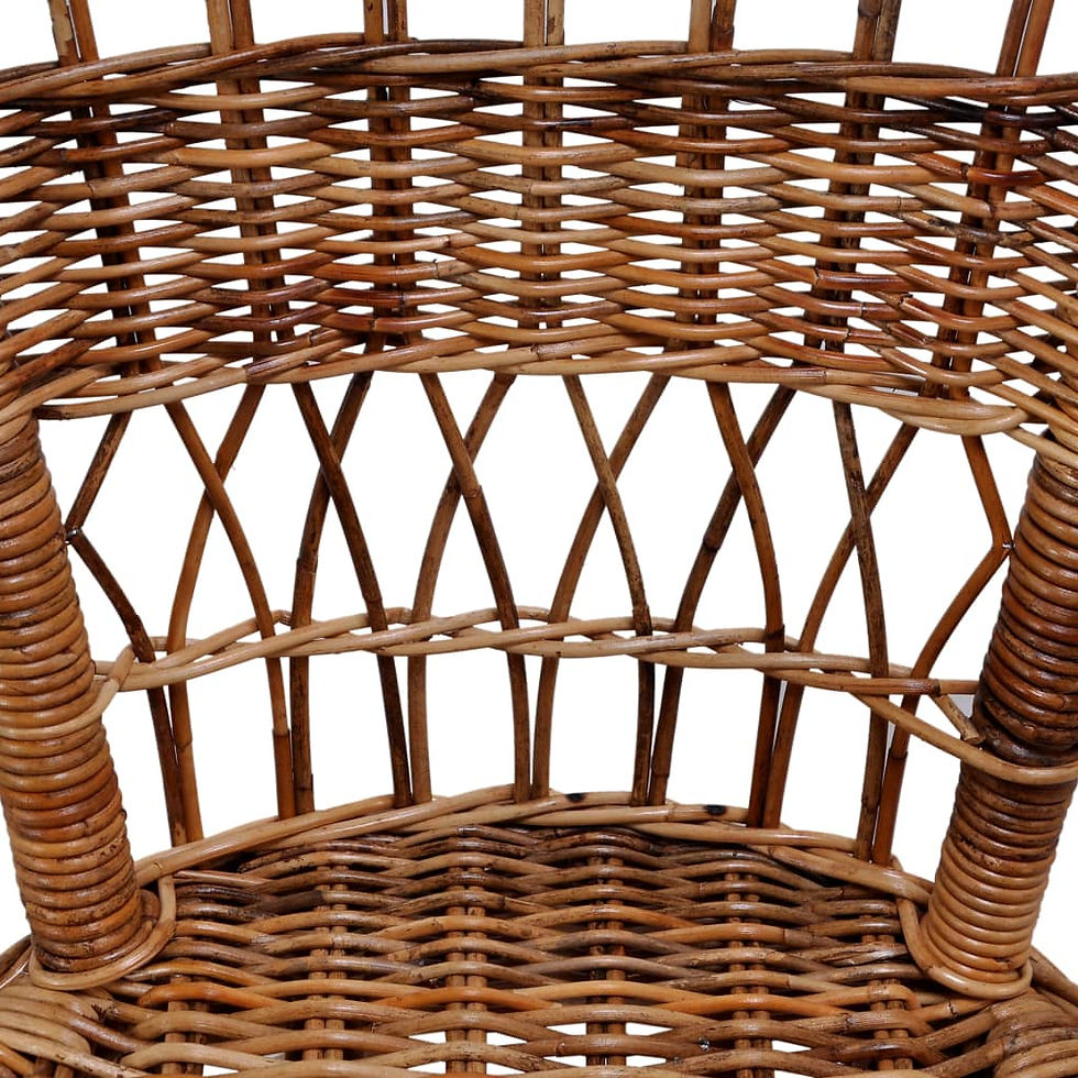 Thumbnail: Weatherproof Rattan Garden Chairs Set of 6 Brown