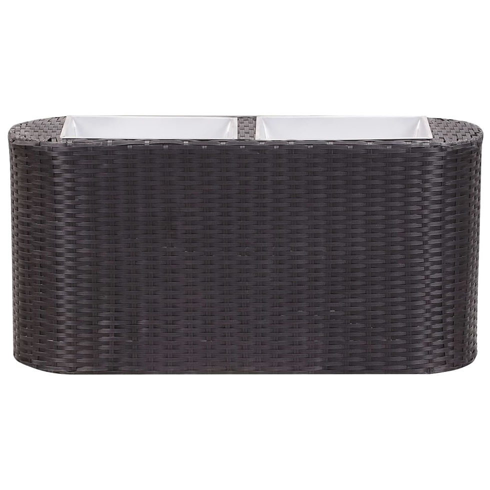 Thumbnail: Garden Raised Bed Poly Rattan Black 80x25x40 cm