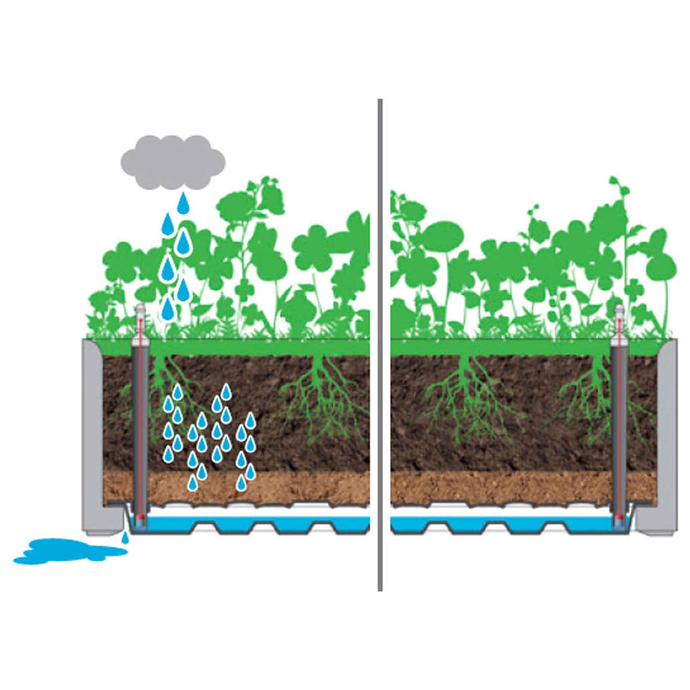 Thumbnail: Garden Raised Bed with Self Watering System Anthracite 100x43x33 cm
