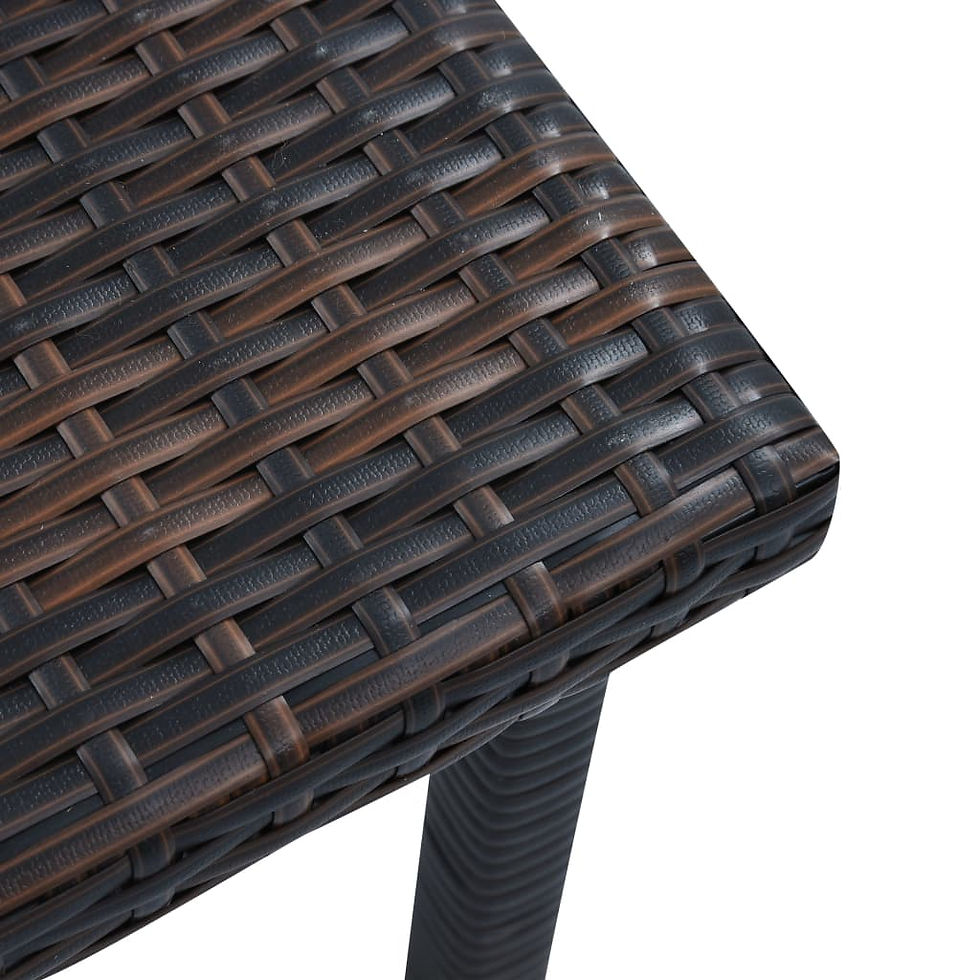 Thumbnail: Poly Rattan Tea Table Brown 40x40x40 cm