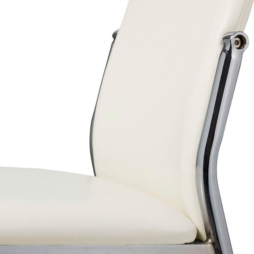 Thumbnail: Faux Leather Dining Chair Set 6 White