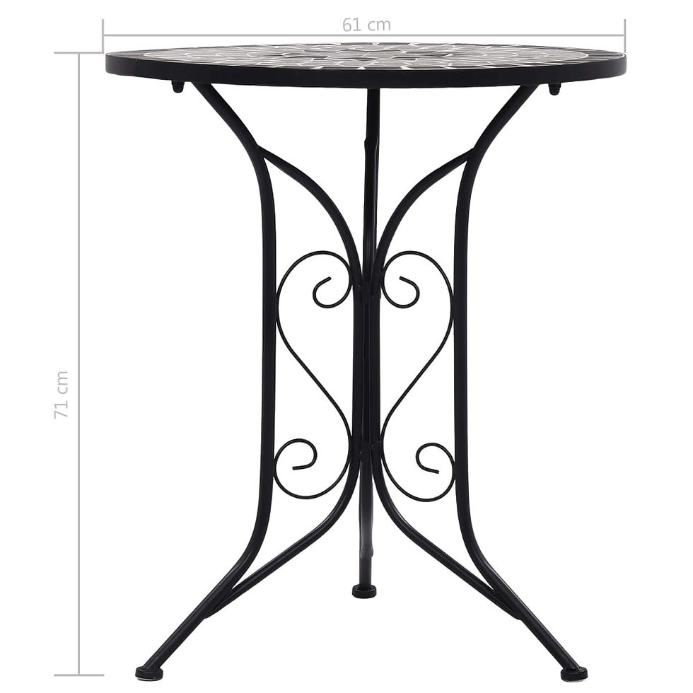 Thumbnail: Ceramic Bistro Table Grey