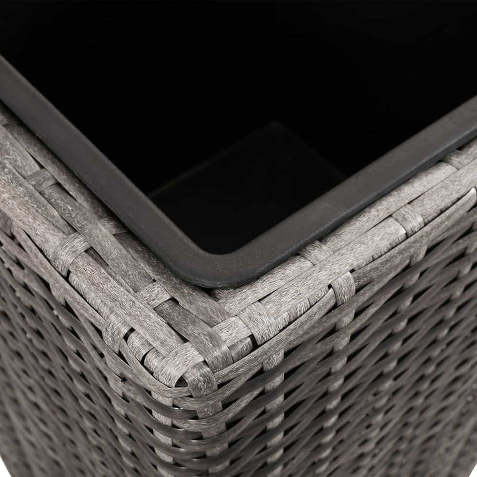 Thumbnail: 3 Piece Poly Rattan Grey Garden Raised Beds