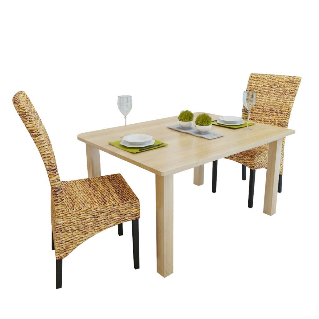 Mango Wood Dining Chairs Set 2