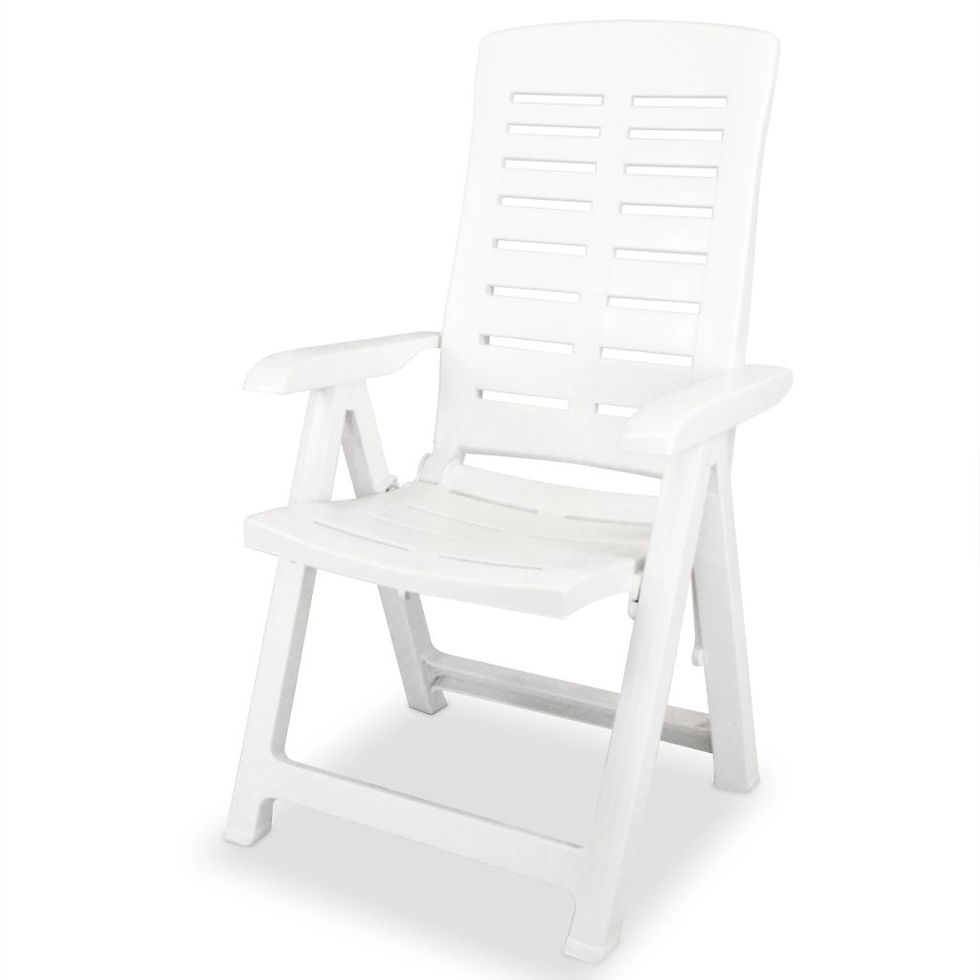 Thumbnail: Outdoor Garden Dining Set With 6 Chairs White