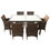Thumbnail: 7 Piece Outdoor Dining Set with Cushions Poly Rattan Brown