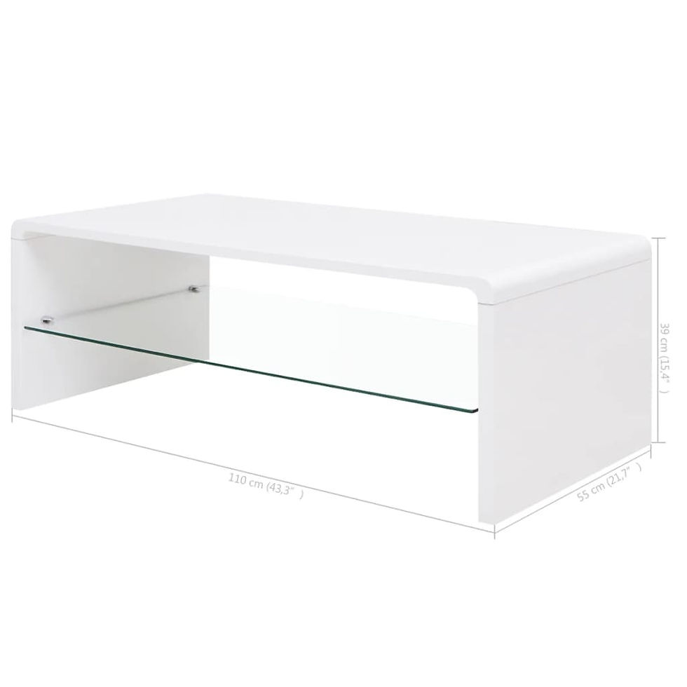Thumbnail: High Gloss Coffee Table White