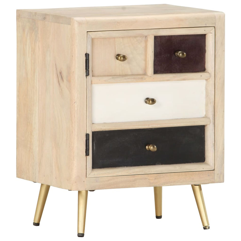 Thumbnail: Mango Wood Bedside Cabinet 40x30x50 cm