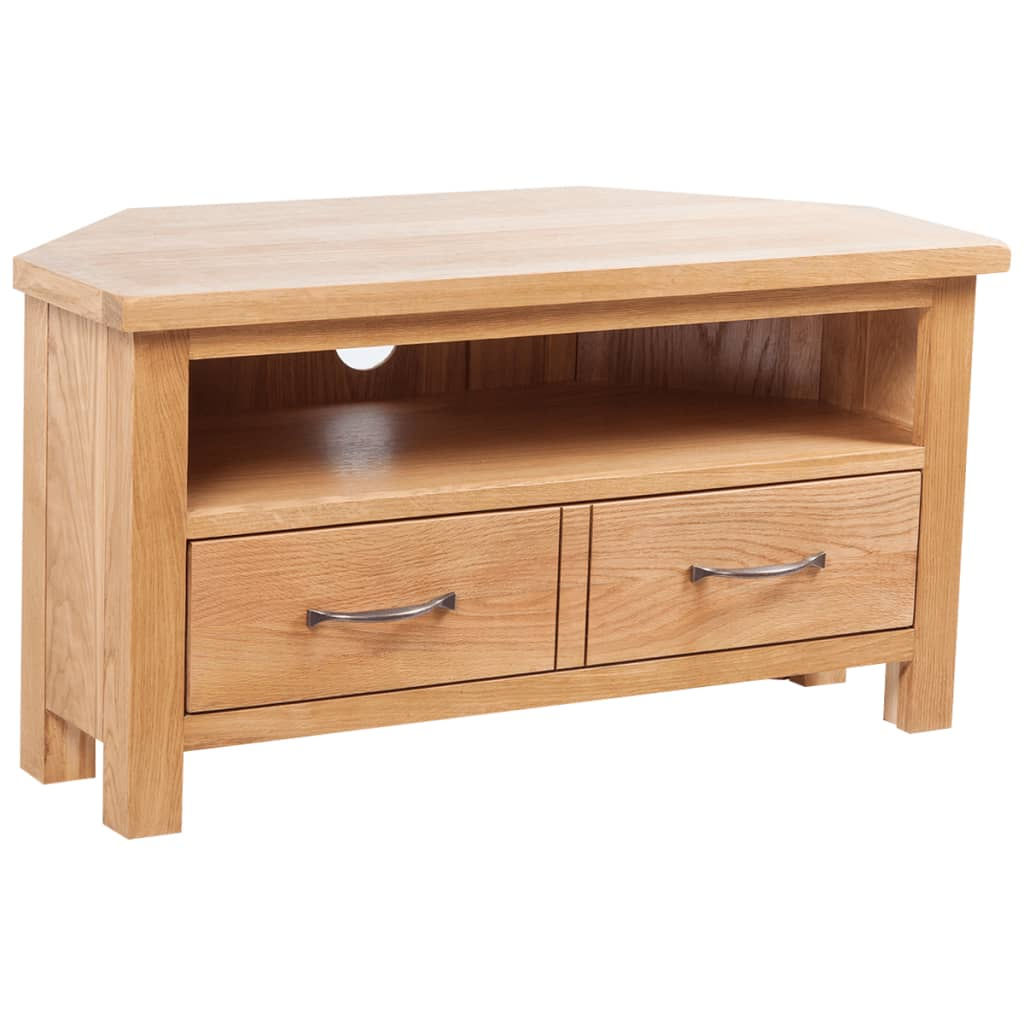 Oak Wood TV Cabinet with Drawer