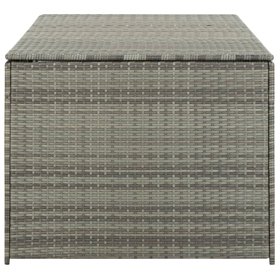 Thumbnail: Garden Storage Box Poly Rattan 180x90x75 cm Grey