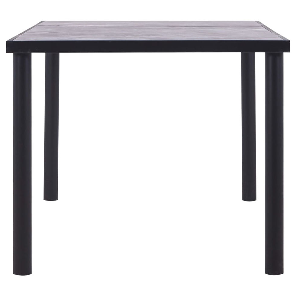 Thumbnail: MDF Dining Table Black and Concrete Grey 180x90x75 cm