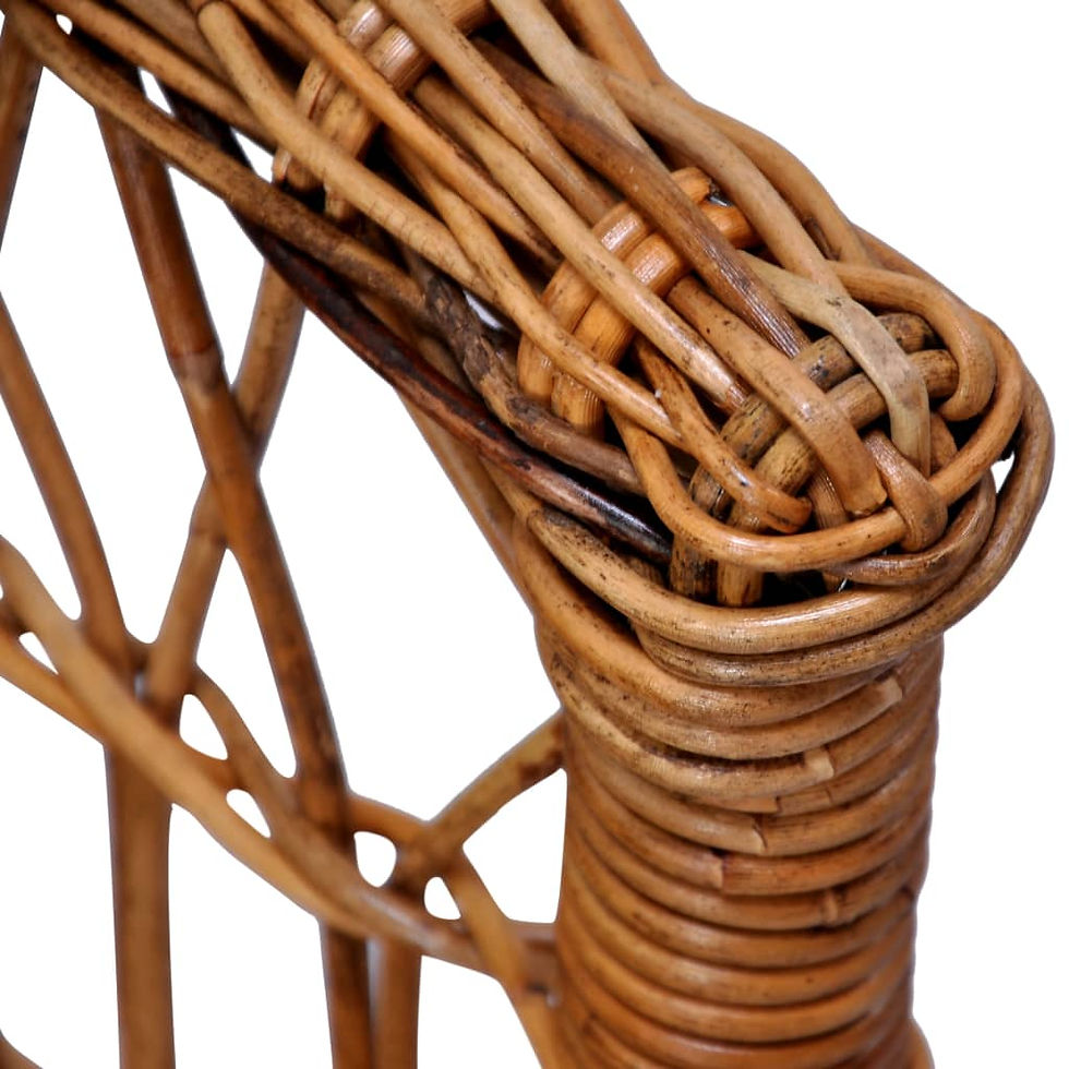 Thumbnail: Weatherproof Rattan Garden Chairs Set of 6 Brown