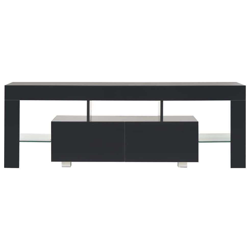 Thumbnail: TV Cabinet with LED Lights 130x35x45 cm High Gloss Black