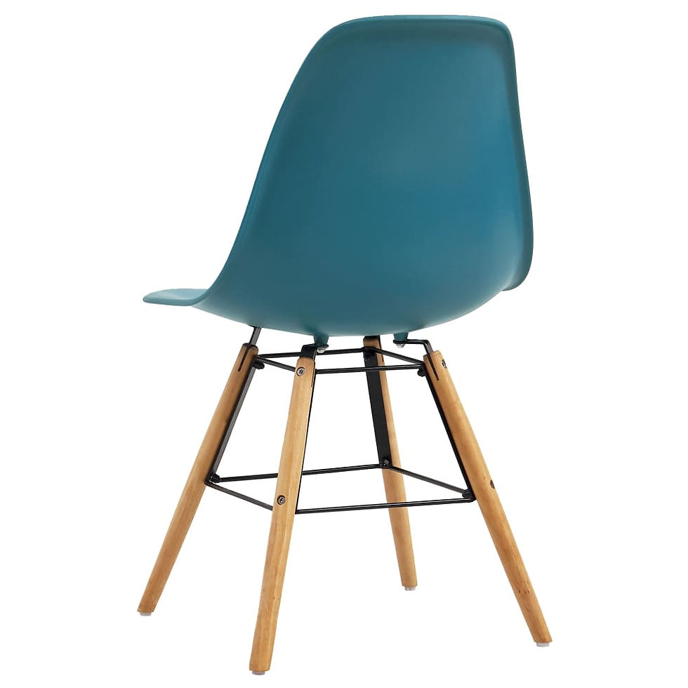 Thumbnail: Dining Chair Set 6 Turquoise Plastic