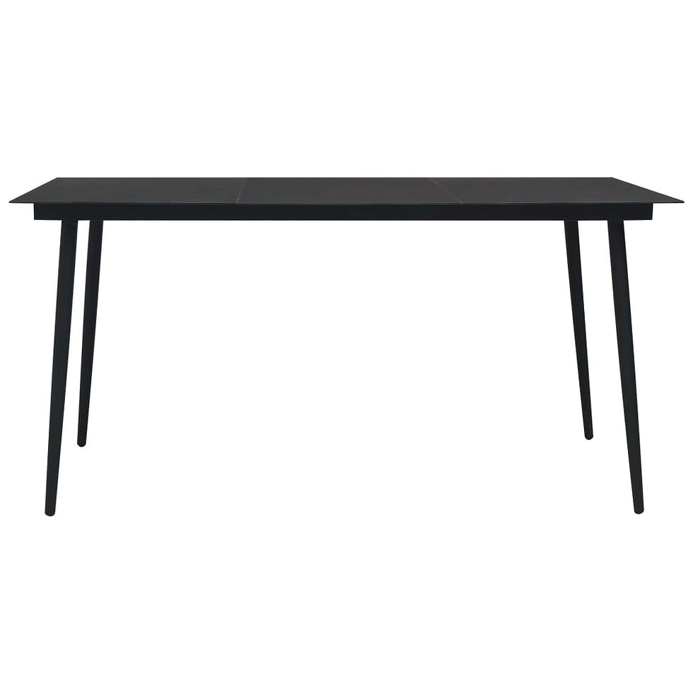 Thumbnail: Outdoor Dining 7 Piece Set Black