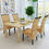 Thumbnail: Mango Wood Dining Chair Set 4 Abaca