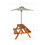 Thumbnail: Wooden Kids Picnic Table with Parasol 79x90x60 cm