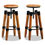 Thumbnail: Mango Wood Bar Stool Set 2
