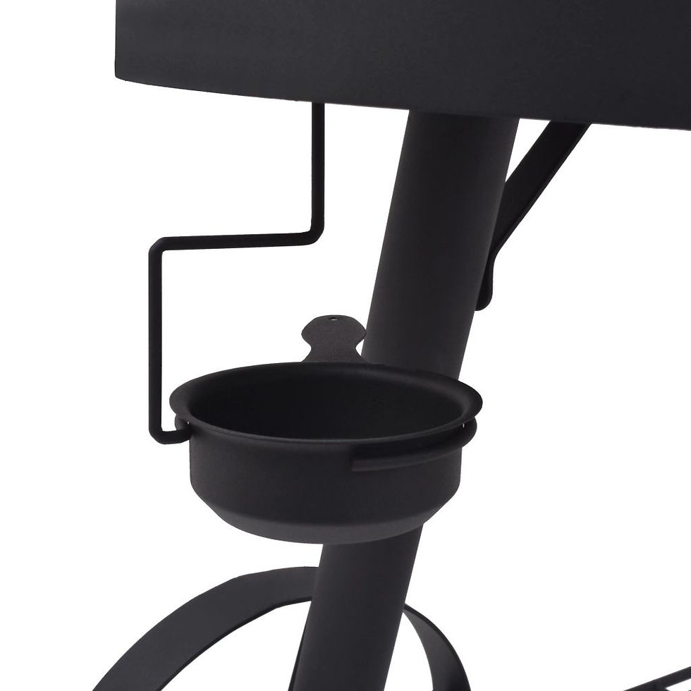 Thumbnail: BBQ Charcoal Smoker with Bottom Shelf Black Heavy