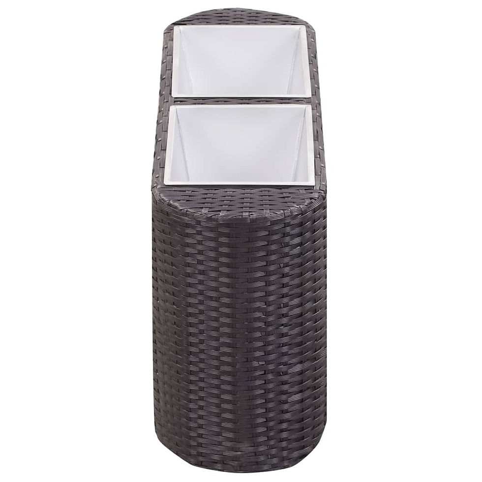 Thumbnail: Garden Raised Bed Poly Rattan Black 80x25x40 cm