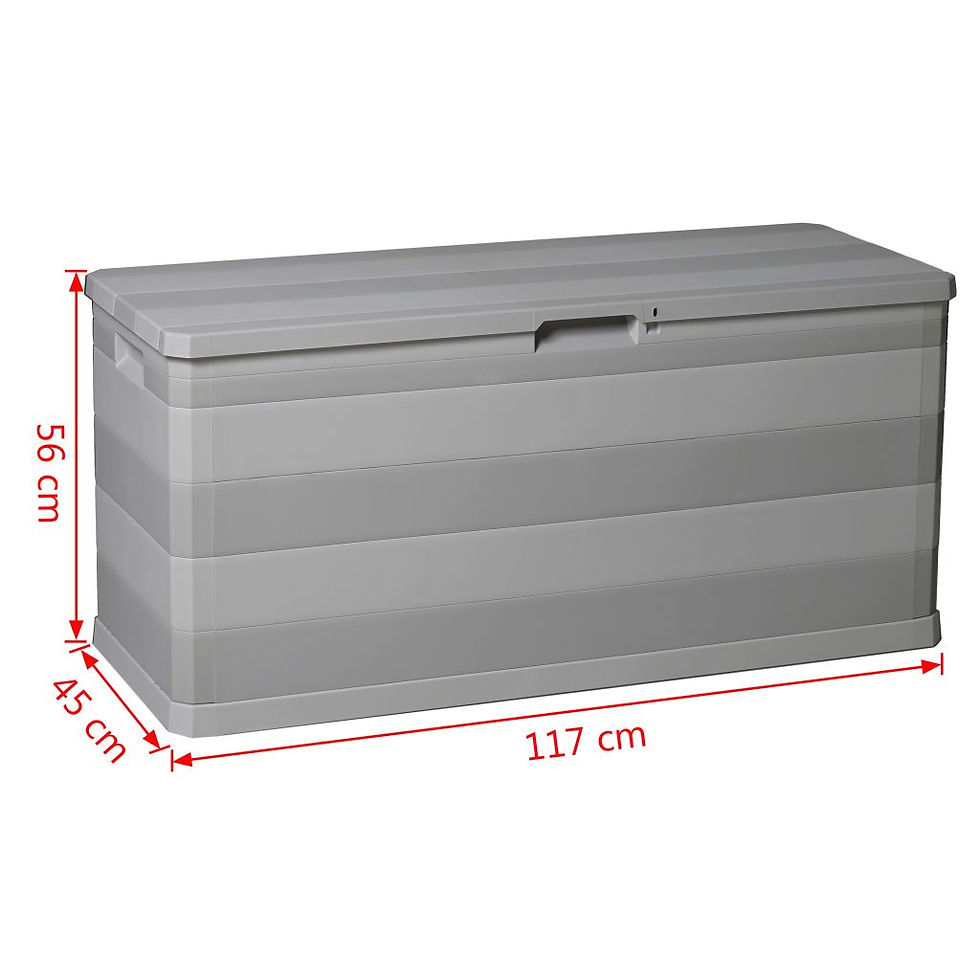 Thumbnail: Garden Storage Box Grey 117x45x56 cm
