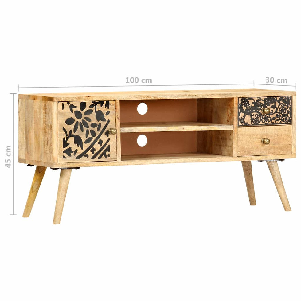 Thumbnail: Mango Wood TV Cabinet 100x30x45 cm