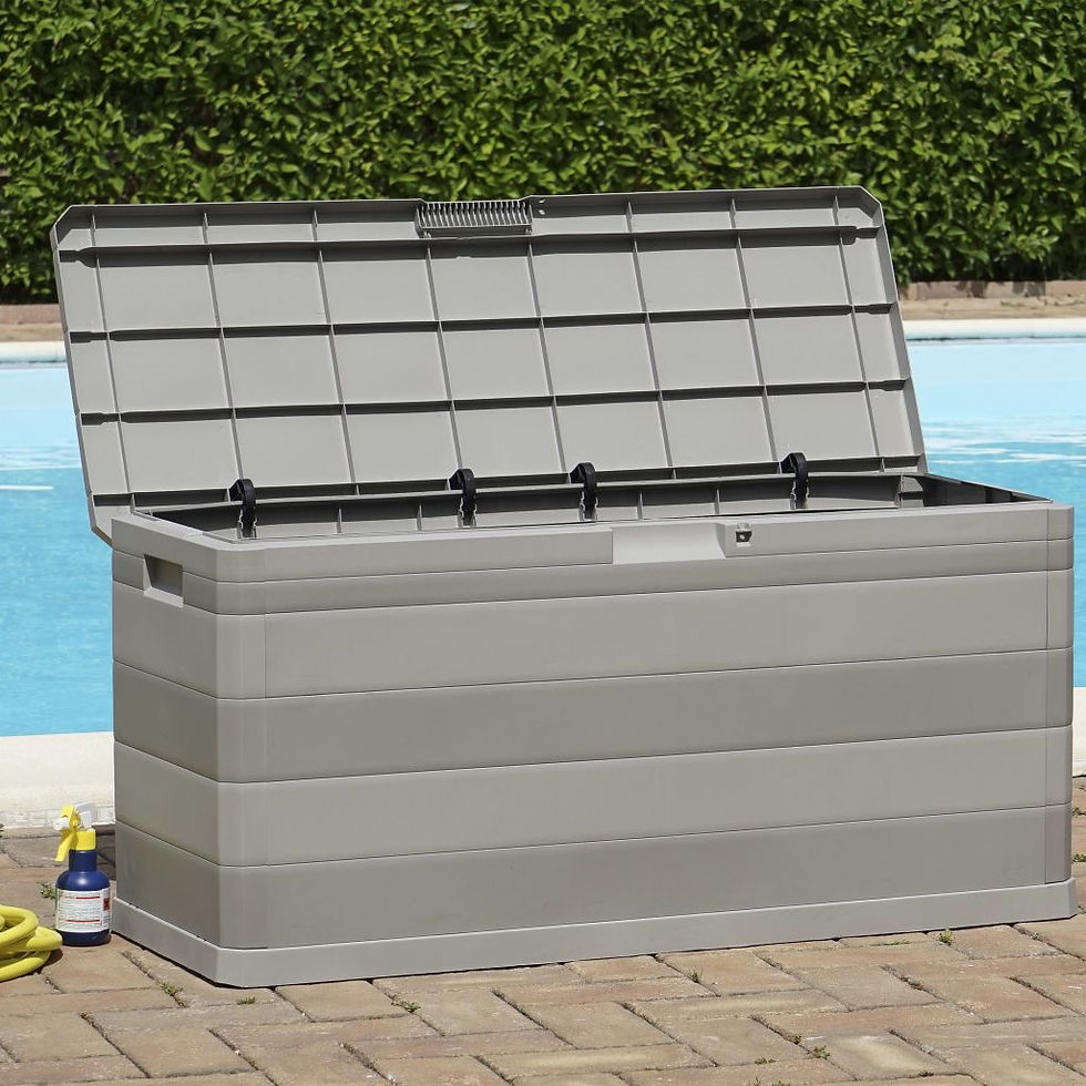 Thumbnail: Garden Storage Box Grey 117x45x56 cm