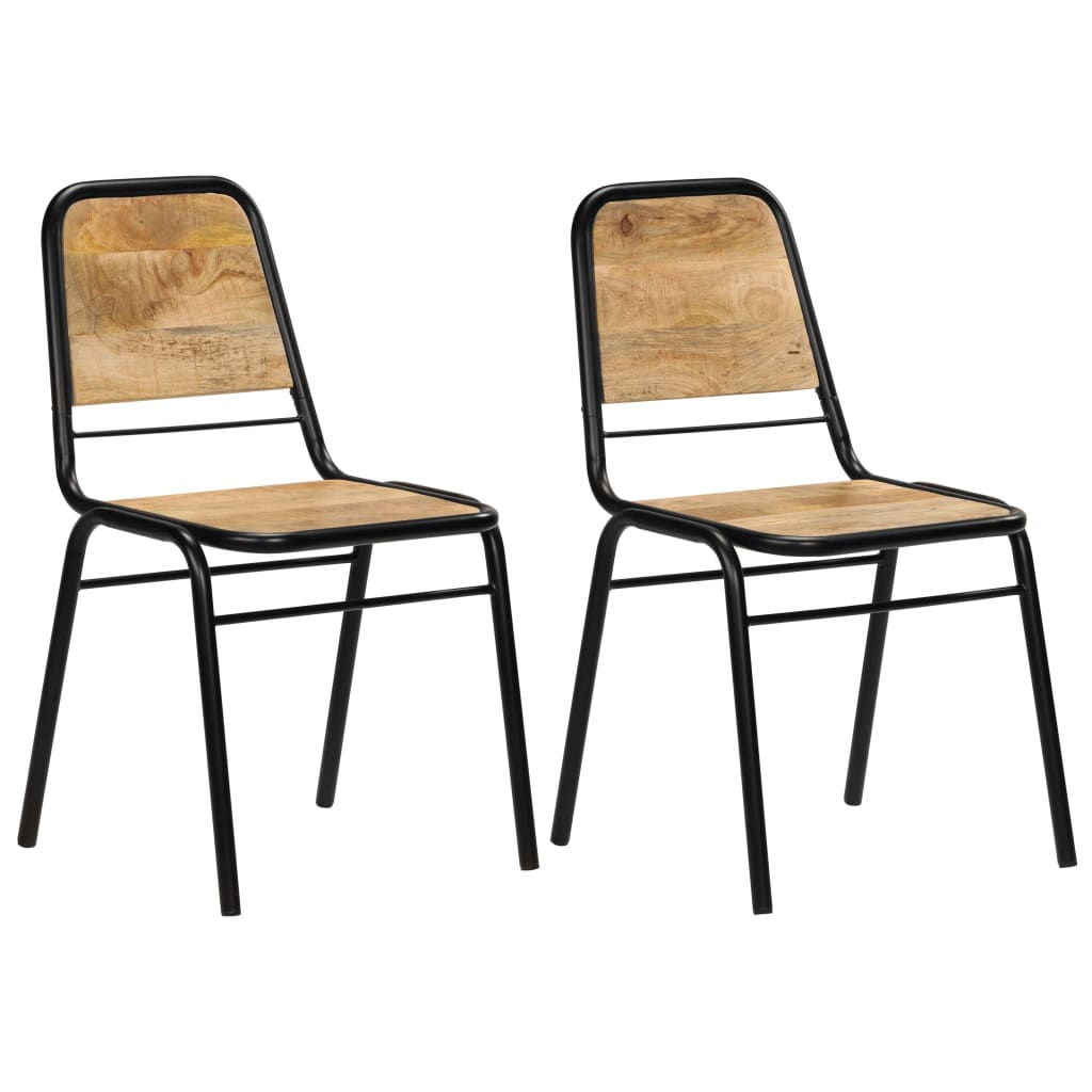 Mango Wood Dining Chair Set 2