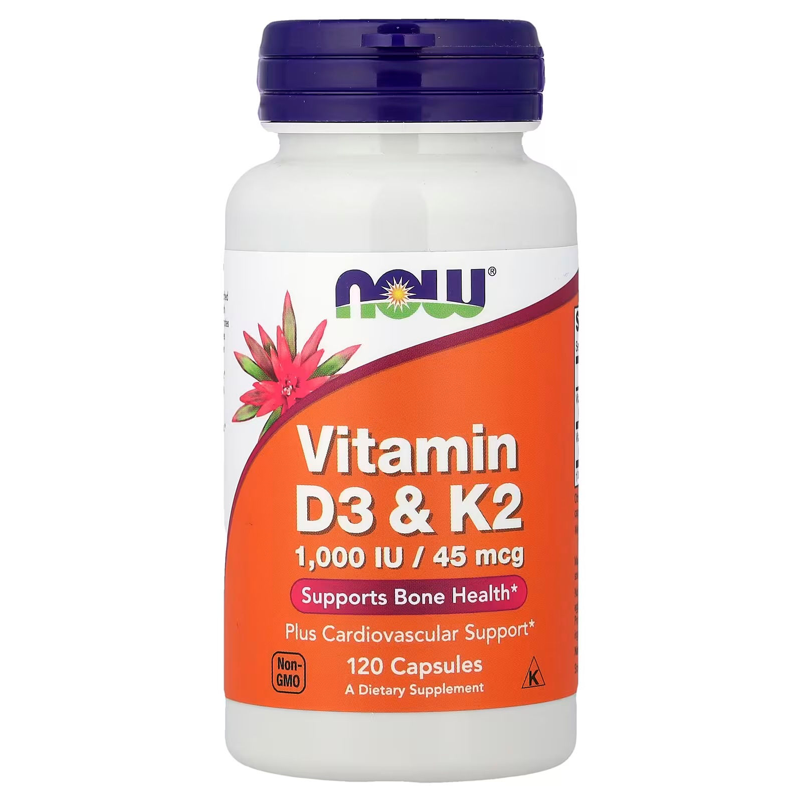 NOW Vitamin D3 & K2 120 Capsules at World Foods Market