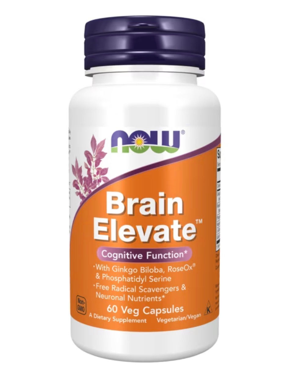 NOW Brain Elevate 60 Veg Capsules at World Foods Market