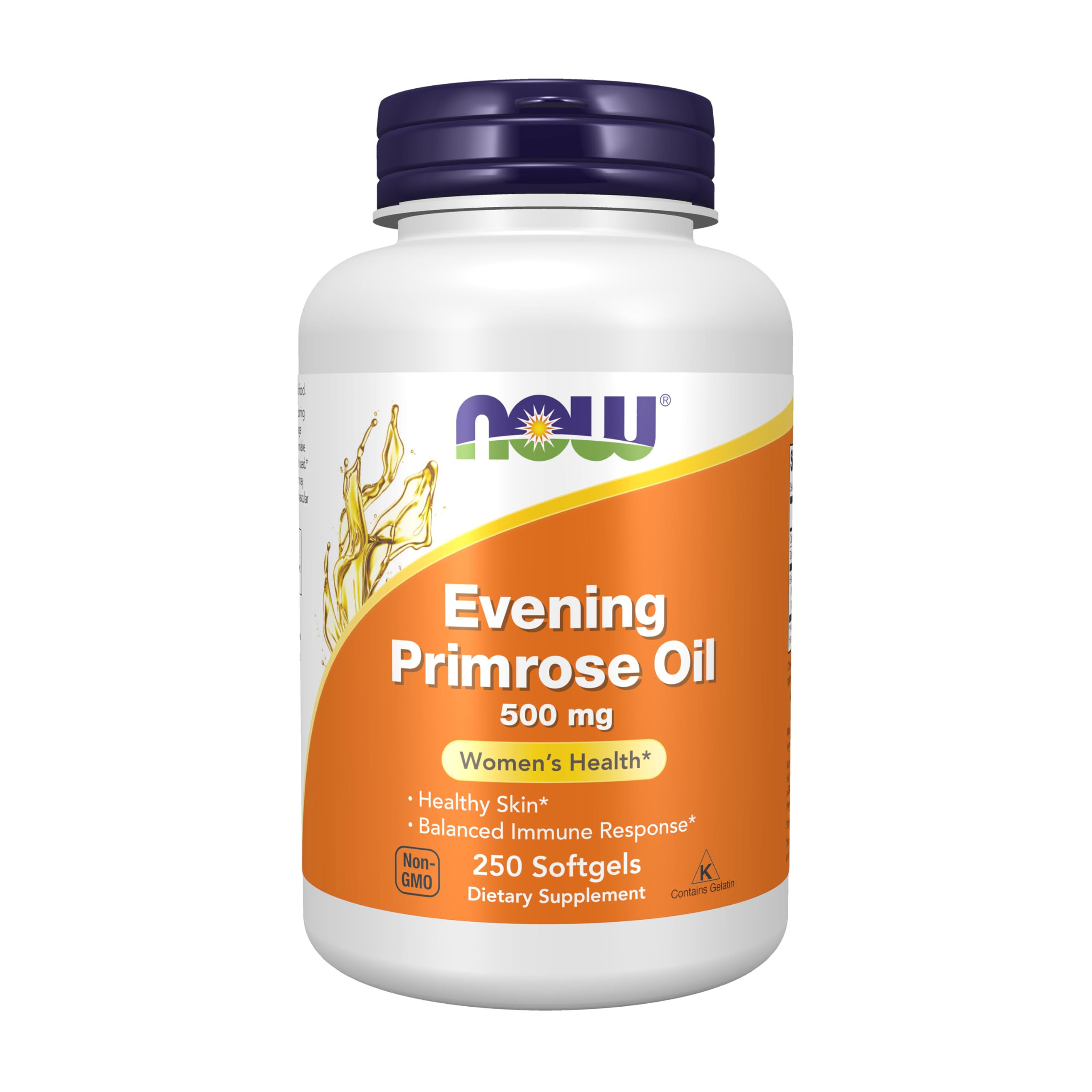 NOW Evening Primrose Oil 500mg 250 Softgels at World Foods Market
