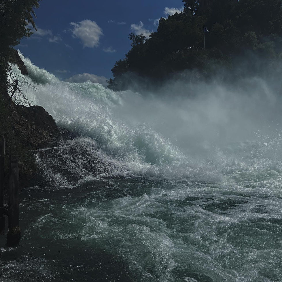 Breathtaking view of Rhein Falls waterfall